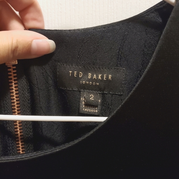 Ted Baker black cutout, ruffle dress - Picture 1 of 4